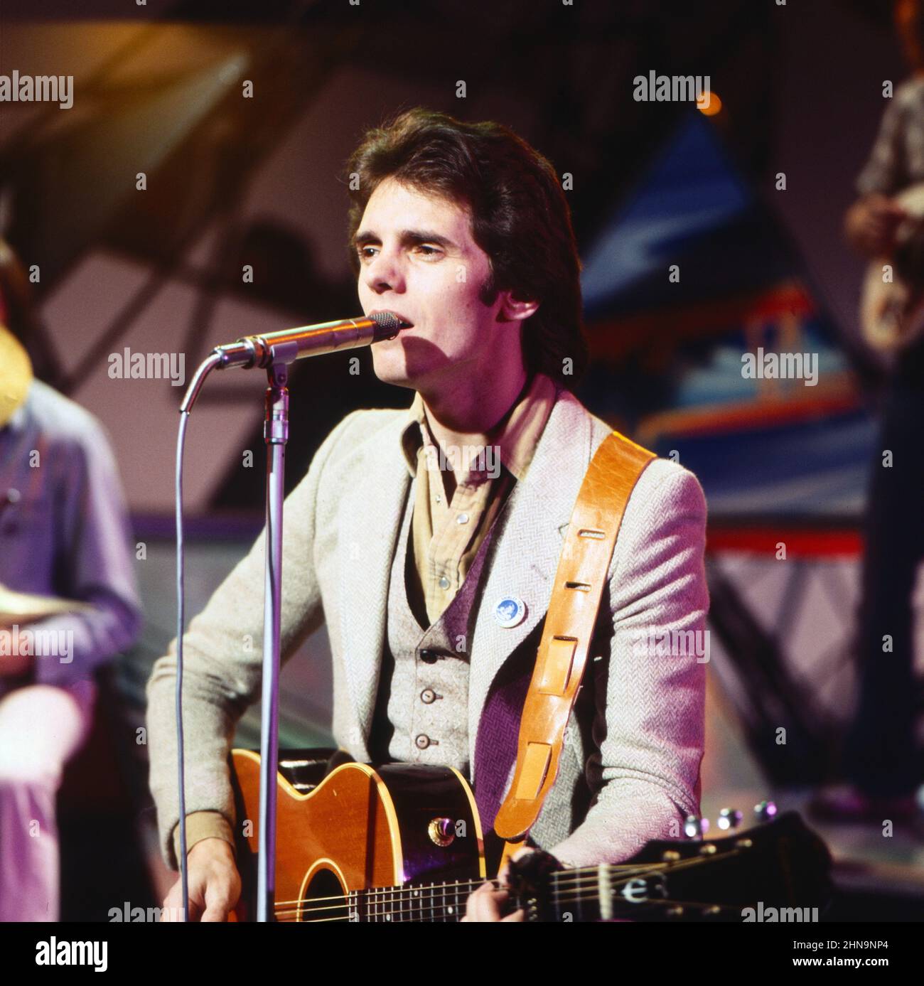 Iain Matthews, britischer Folk-Sänger und Gitarrist, 1970. Iain Matthews, British Folk singer and guitarist, 1970. Stock Photo