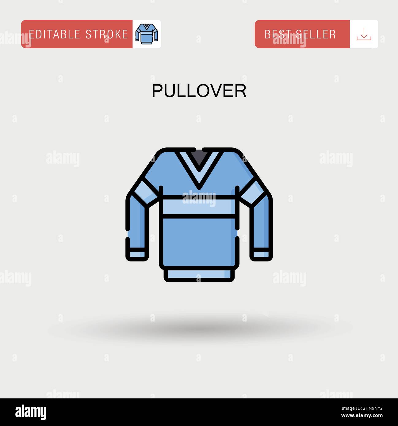 Pullover Simple vector icon. Stock Vector