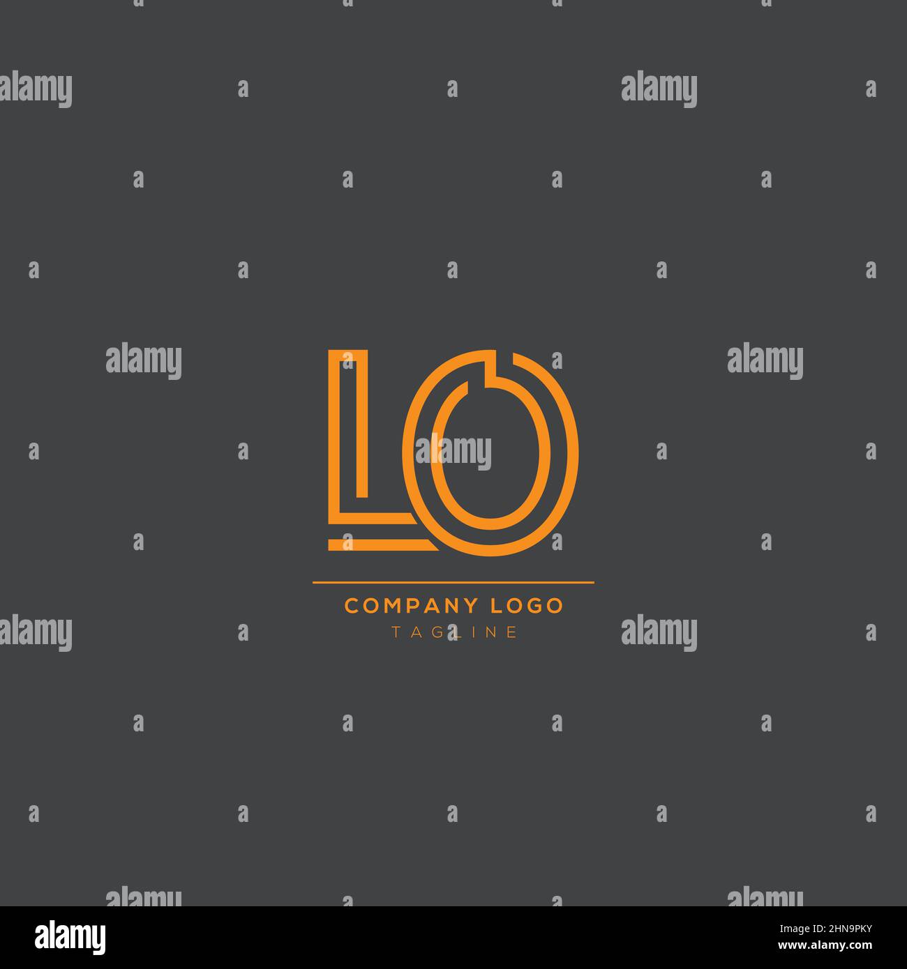 Abstract premium linear letter LO logo icon design modern minimal style ...