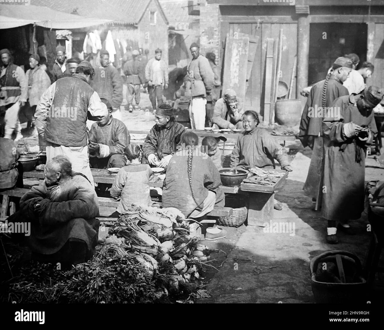 Street food, China, early 1900s Stock Photo Alamy