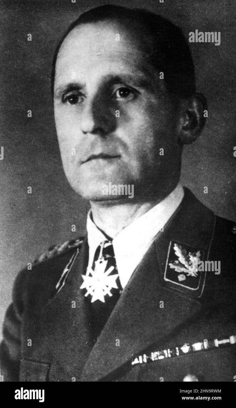 Picture of SS-Gruppenführer Heinrich Müller, the chief of Gestapo, the secret state police of the Nazi Germany. Stock Photo