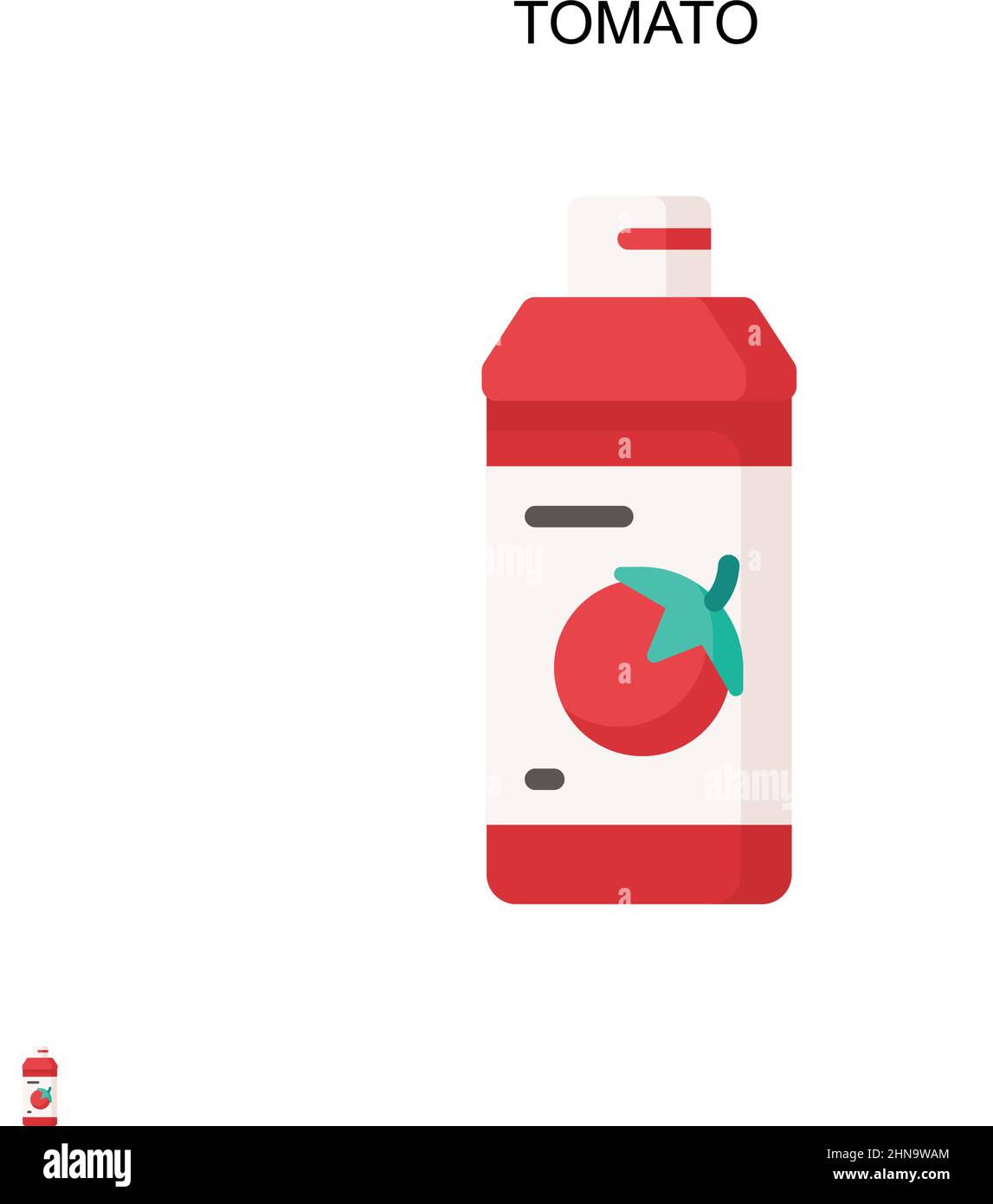 Tomato Simple vector icon. Illustration symbol design template for web mobile UI element. Stock Vector