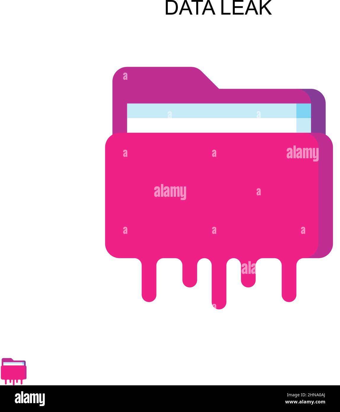 Data leak Simple vector icon. Illustration symbol design template for web mobile UI element. Stock Vector