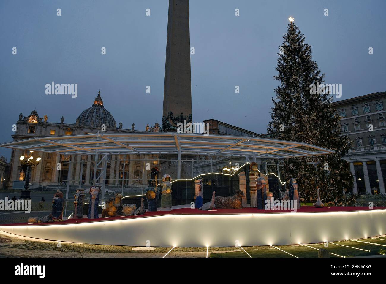 Italy, Rome, December 25th, 2020. The Vatican's unconventional Nativity
