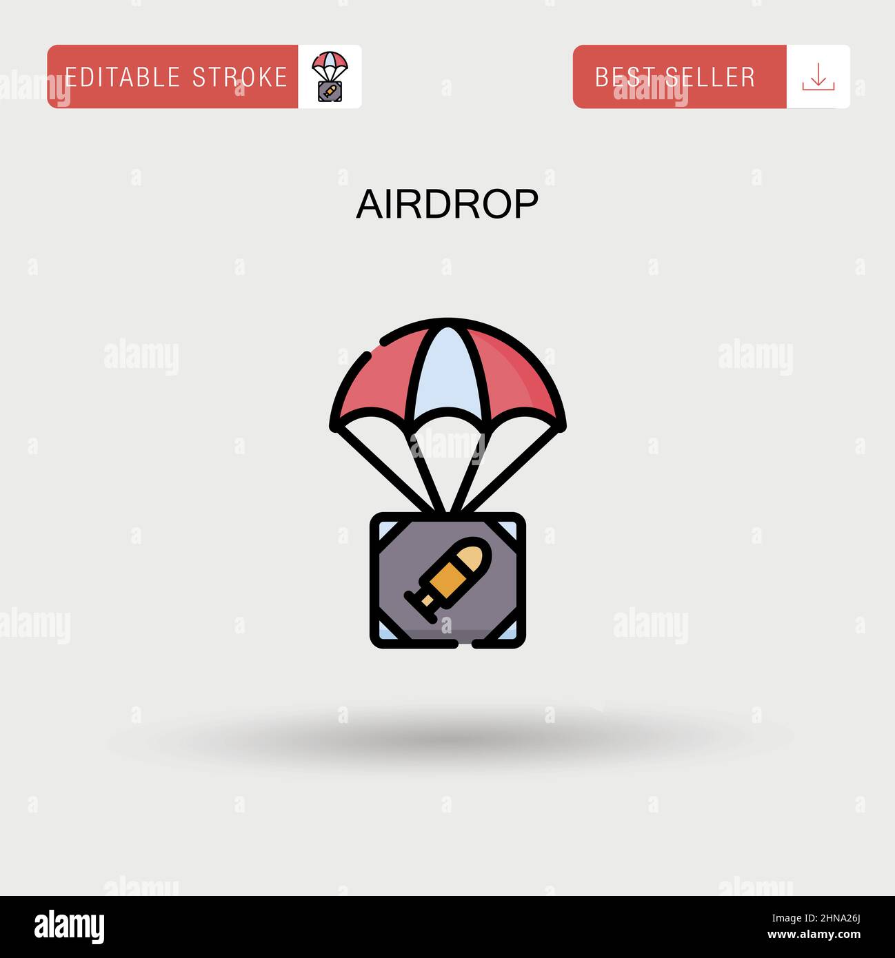 Airdrop Simple vector icon. Stock Vector