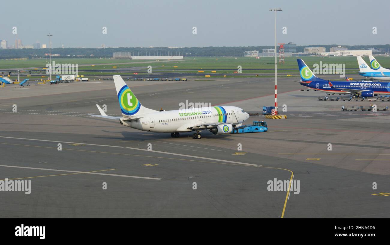 Planes In Schiphol International Airport, Amsterdam, Schiphol Stock ...