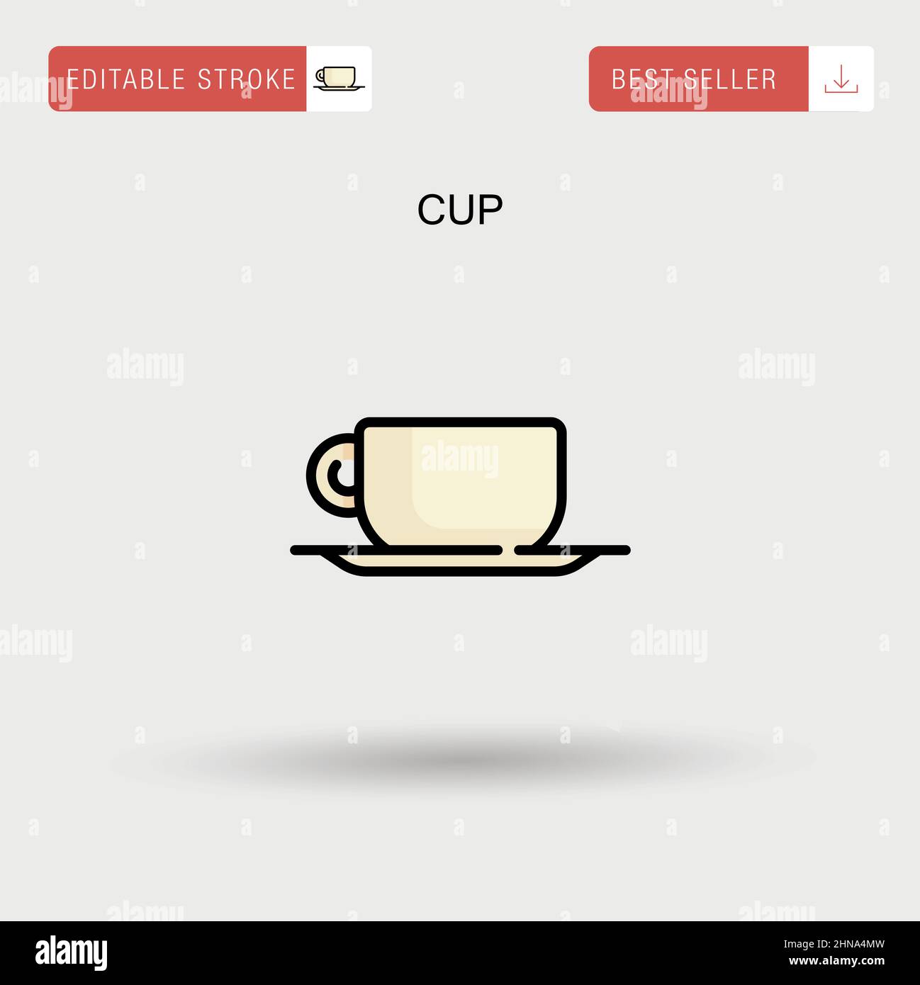 Top view set cup Stock Vector Images - Alamy