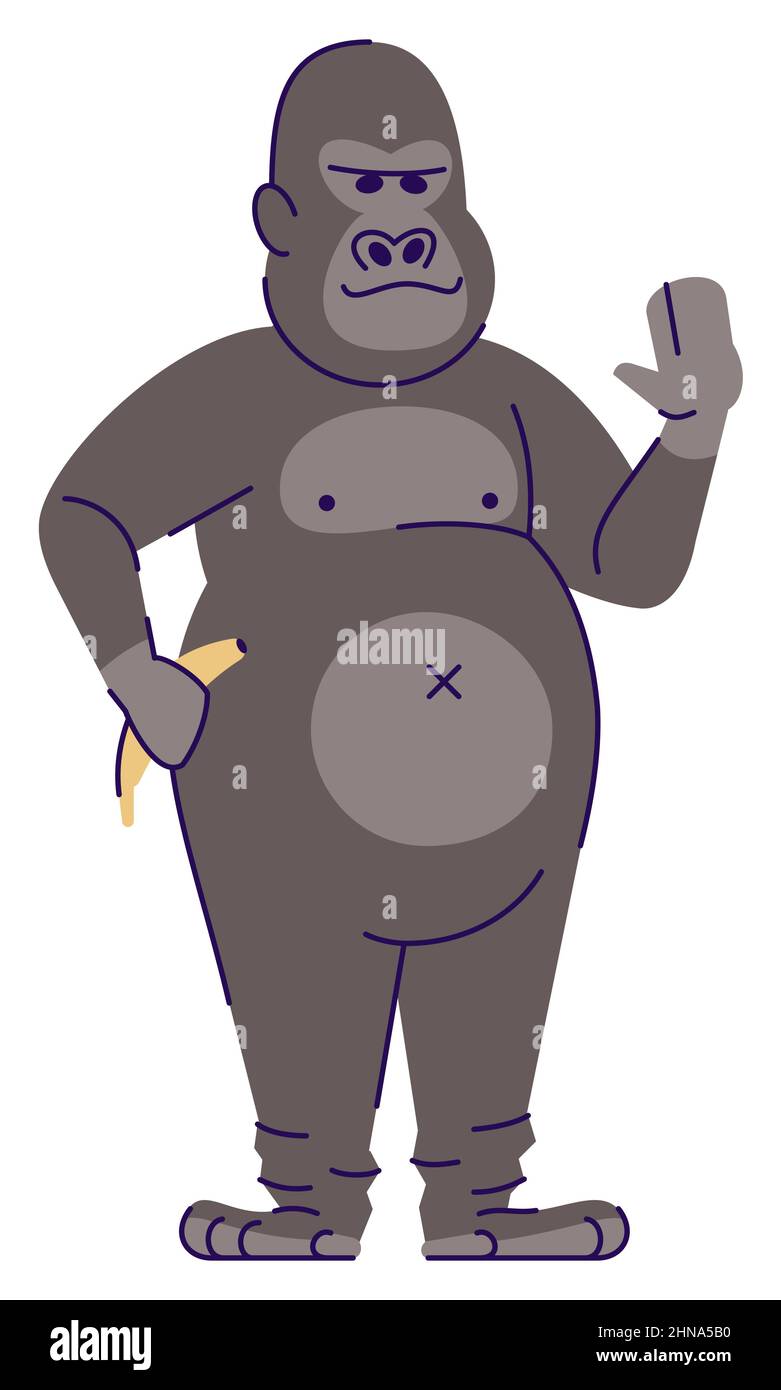 https://c8.alamy.com/comp/2HNA5B0/artist-wearing-gorilla-suit-semi-flat-rgb-color-vector-illustration-2HNA5B0.jpg