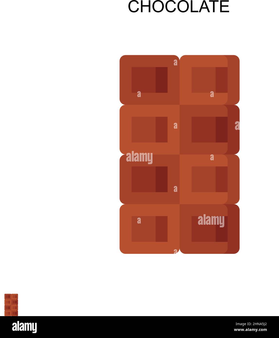 Chocolate Simple vector icon. Illustration symbol design template for ...