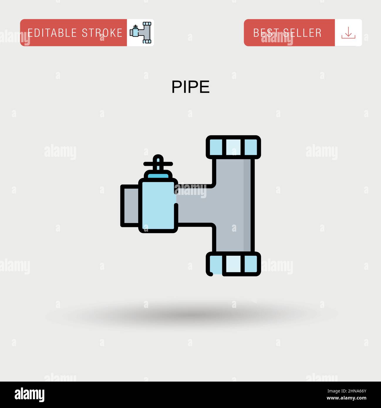 Pipe Simple vector icon Stock Vector Image & Art - Alamy