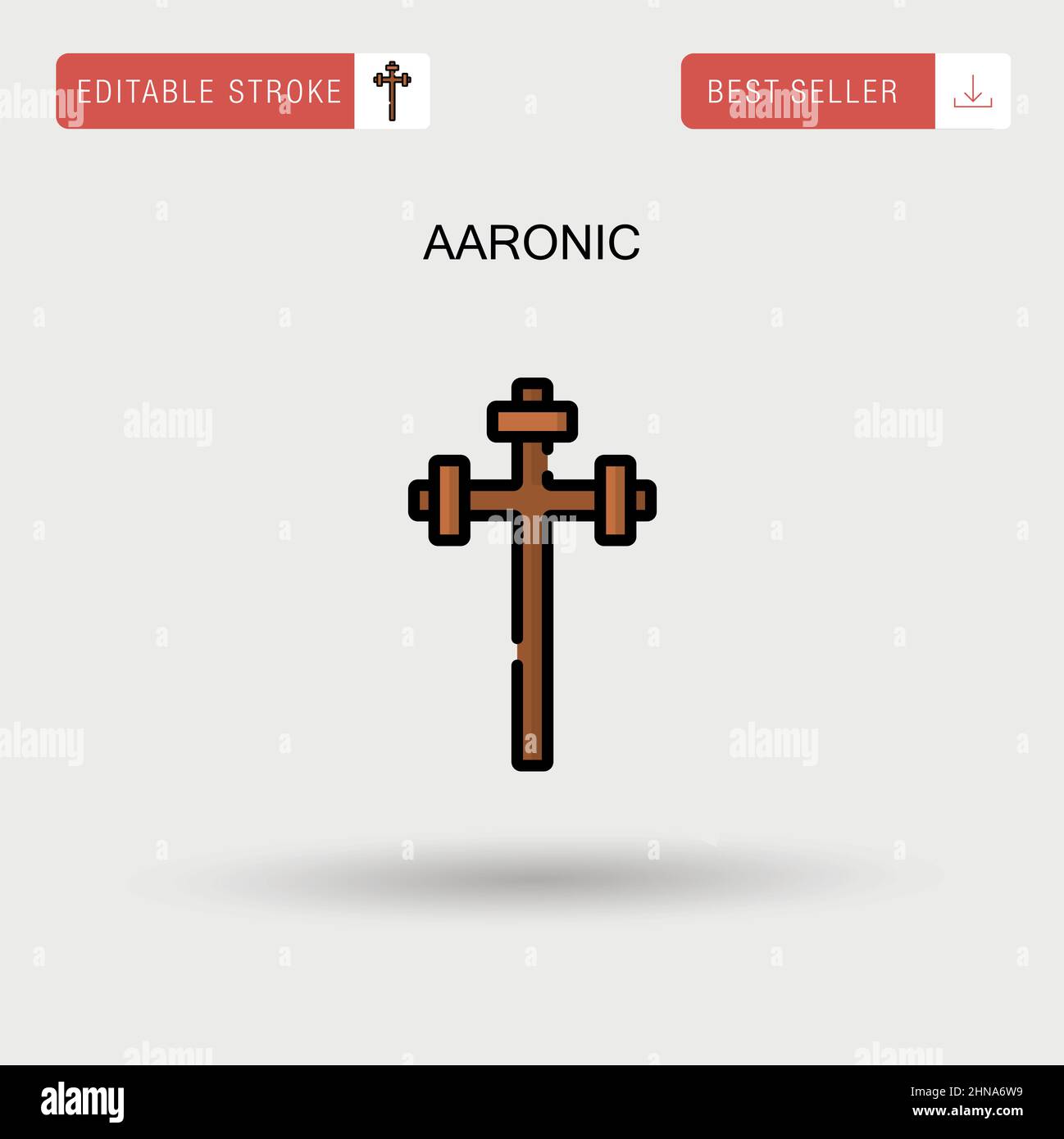 Aaronic Simple vector icon. Stock Vector