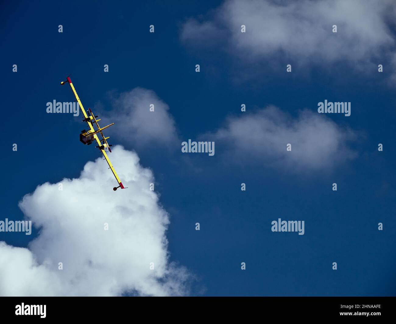 Bombardier Canadair Superscooper Fire Fighting Aircraft in Action Stock