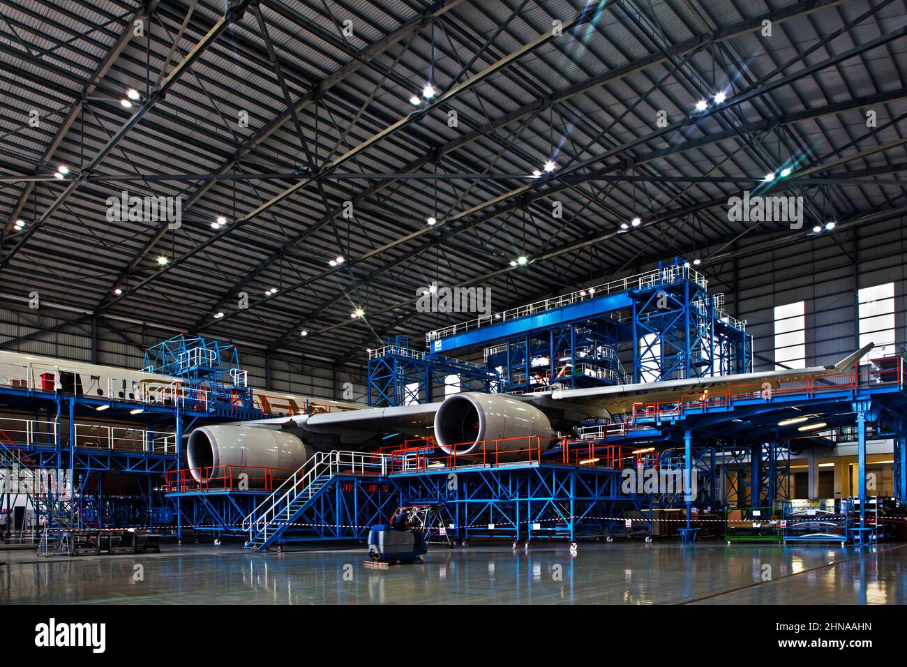 Lufthansa Technik Aircraft Maintenance Hangar in Malta Stock Photo