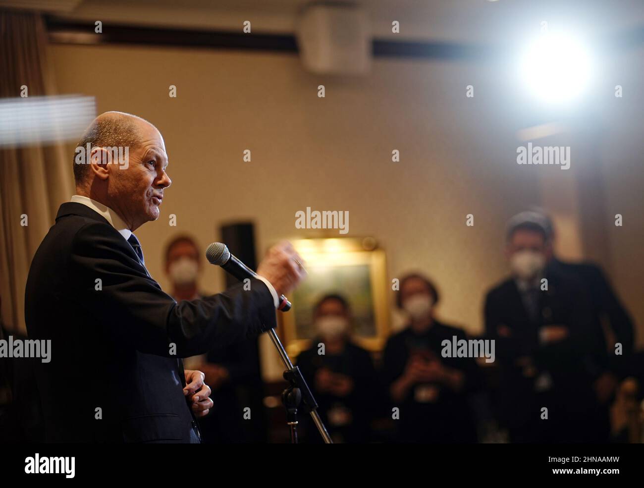 Moskau, Russia. 15th Feb, 2022. German Chancellor Olaf Scholz (SPD ...