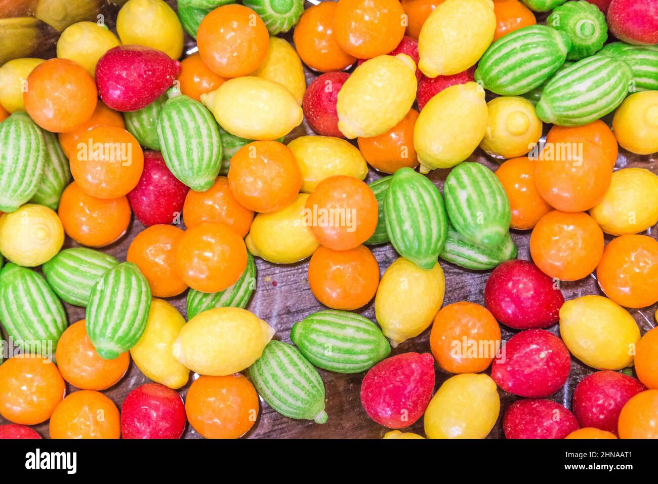 Various pink white candies hi-res stock photography and images - Alamy