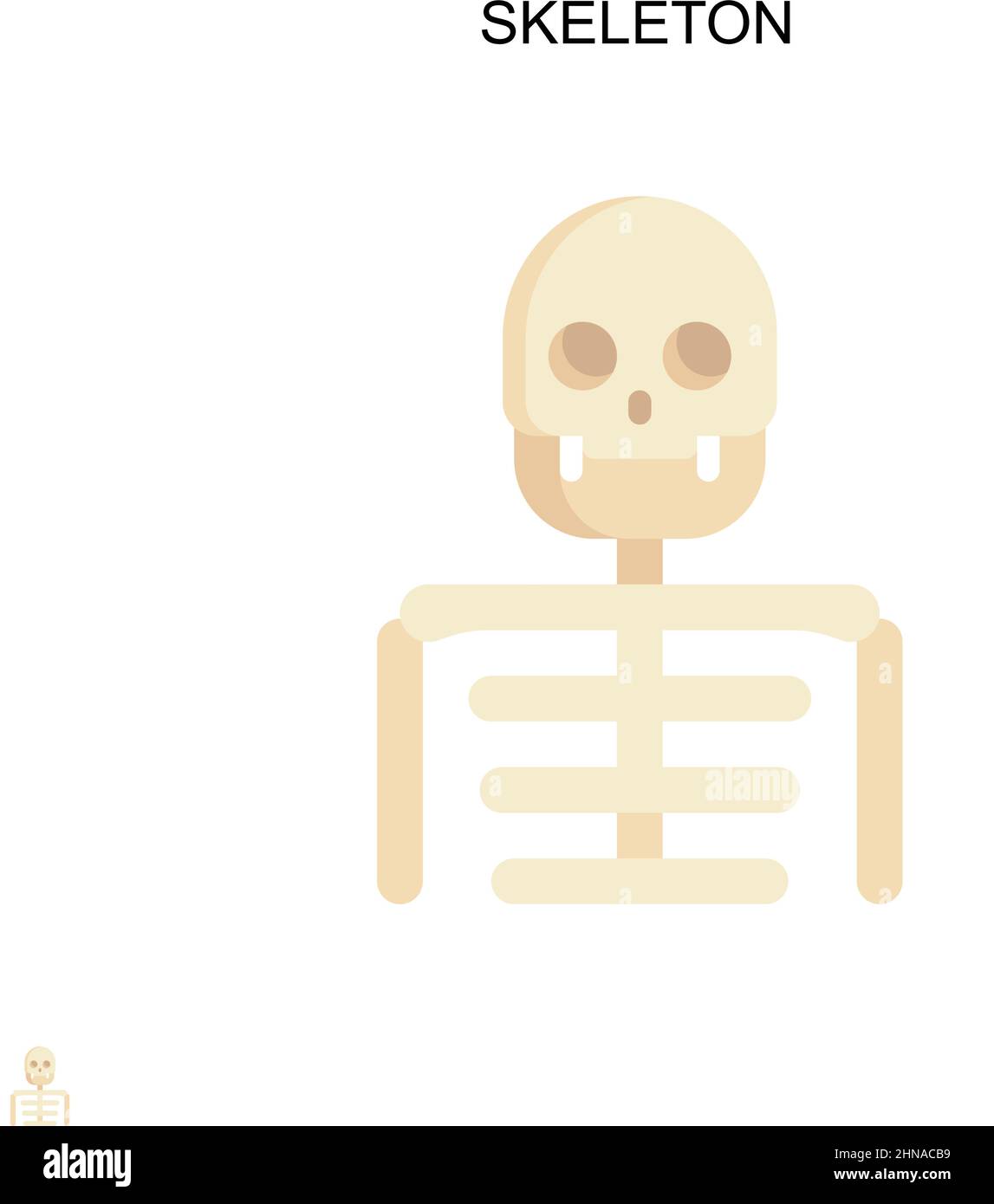 Skeleton Simple vector icon. Illustration symbol design template for