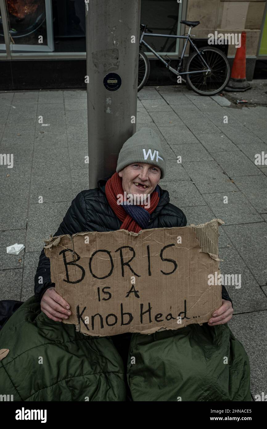 Boris is a knobhead, Liverpool - Stock Image