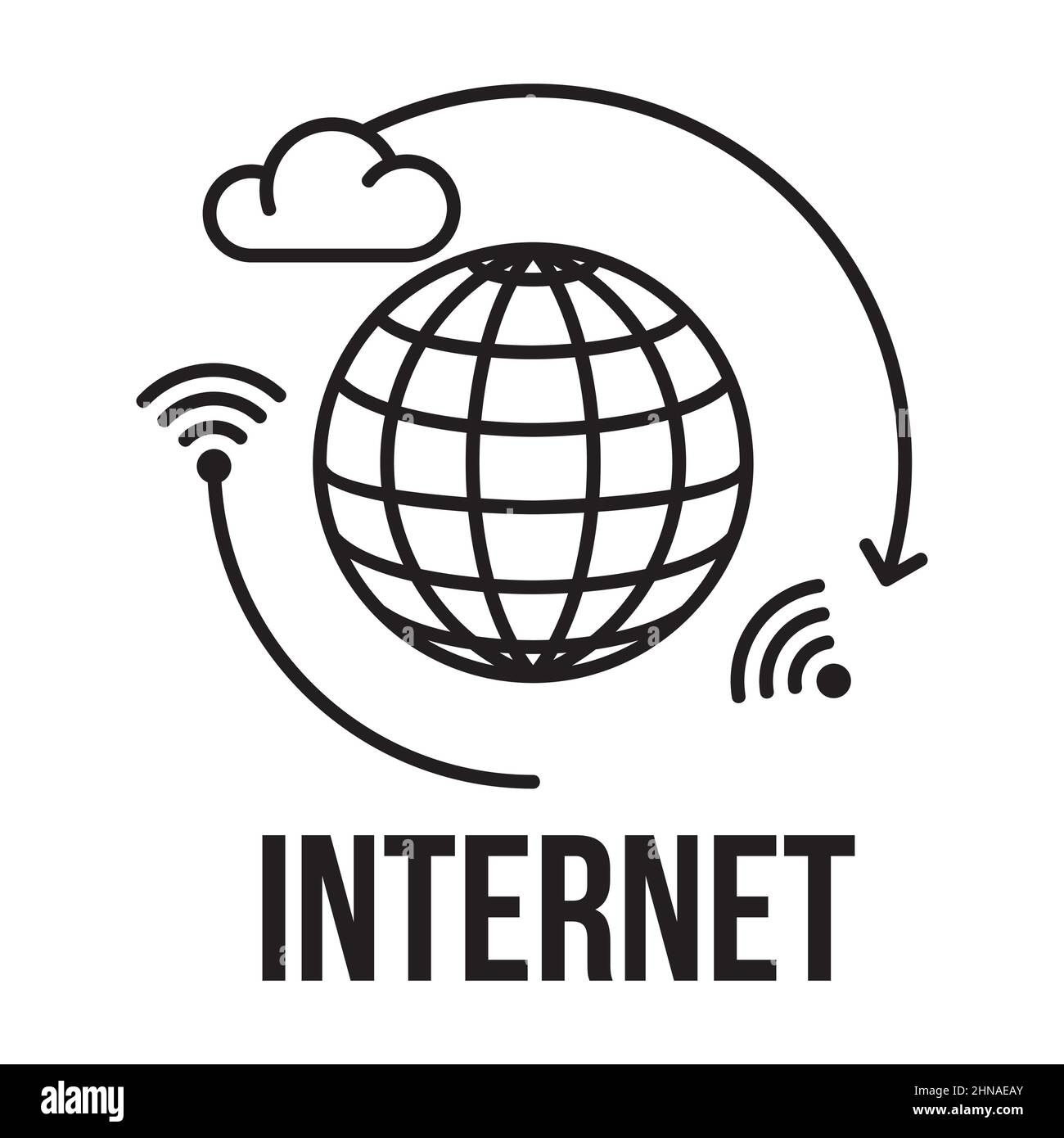 Global connection and navigation technology concept. Global