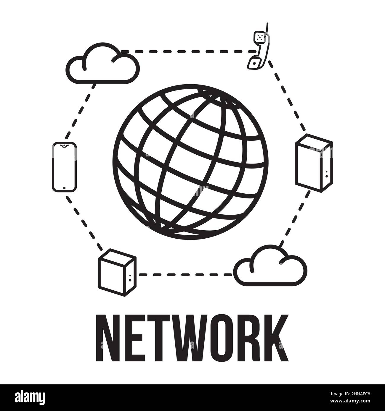 Network, Global connection and navigation technology concept. Global