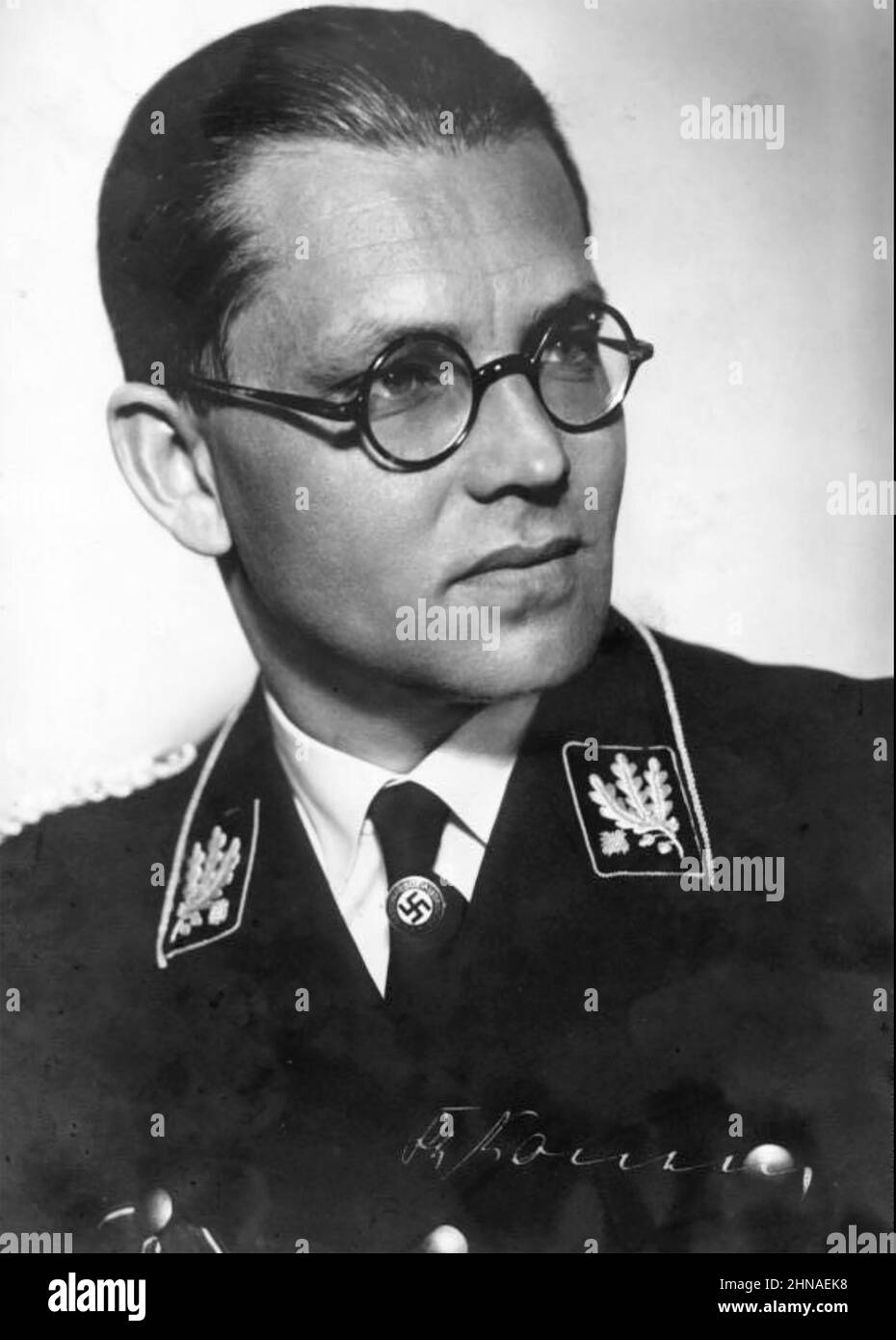 PHILIP BOULER (1899-1945) Senior Nazi party official and SS member responsible for the Aktion T4 killings. Stock Photo