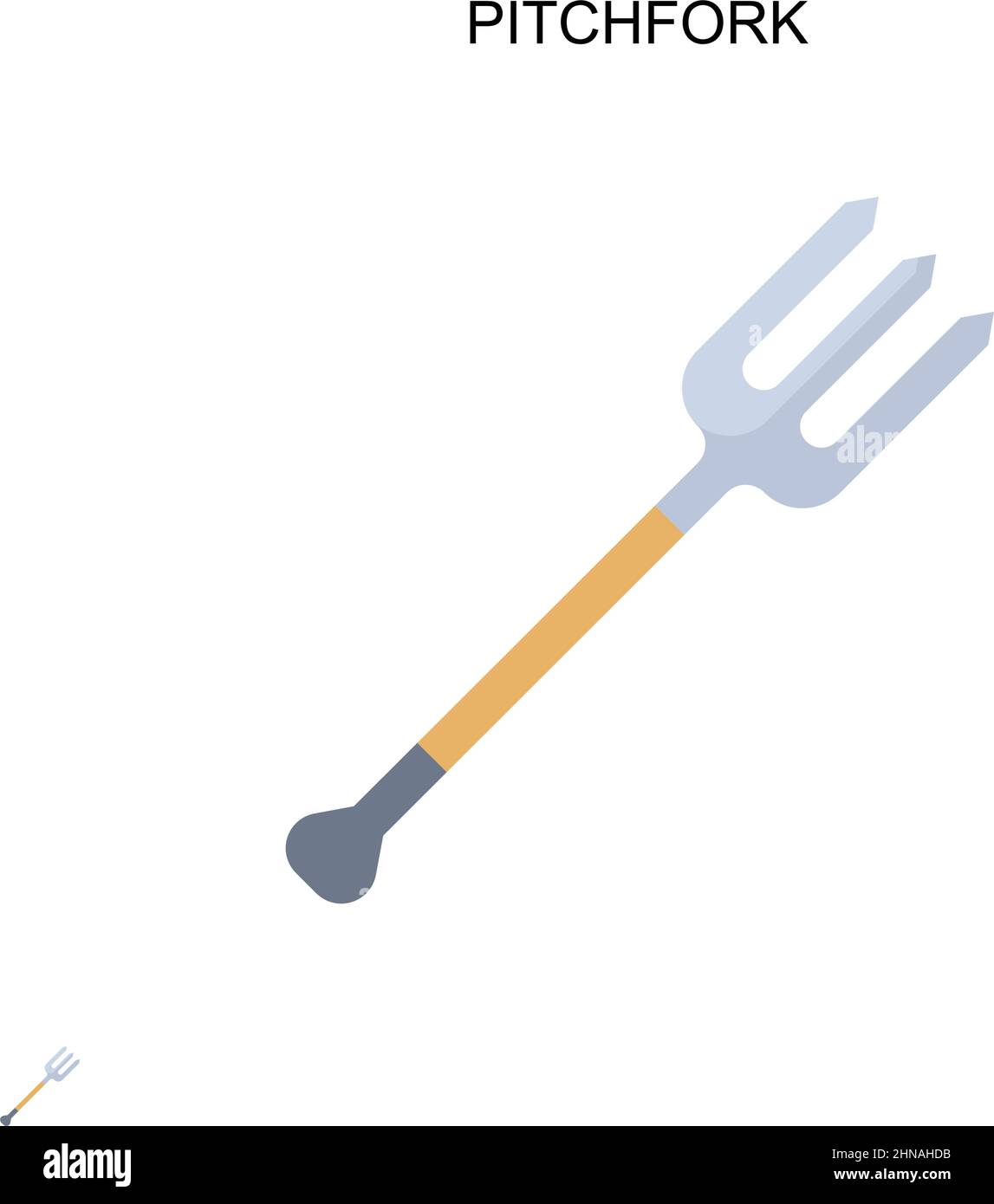 Pitchfork Simple vector icon. Illustration symbol design template for web mobile UI element. Stock Vector