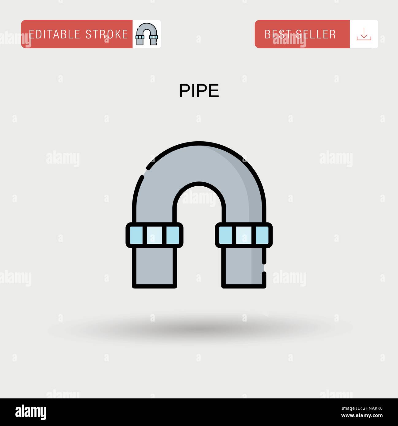 Pipe Simple vector icon Stock Vector Image & Art - Alamy