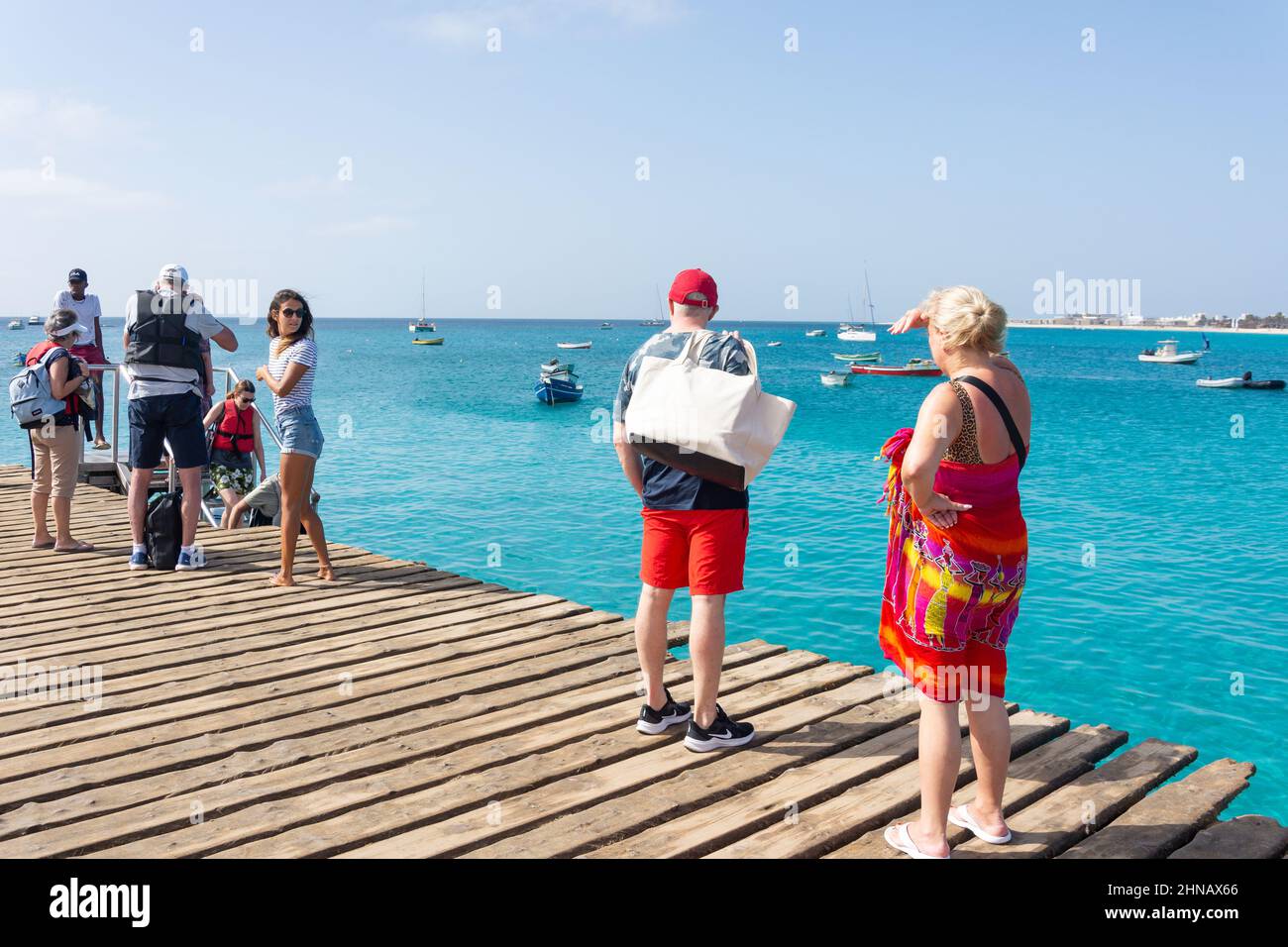 Cabo verde or Cape Verde or Green Cape Santa Maria pontoon wet