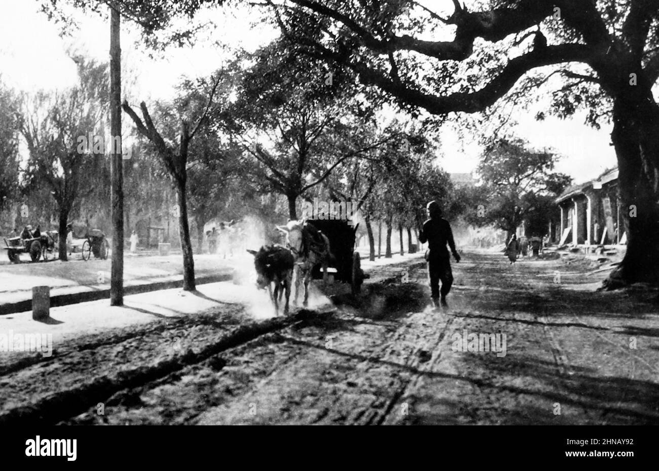 The Old Cart Road, Beijing, China, early 1900s Stock Photo