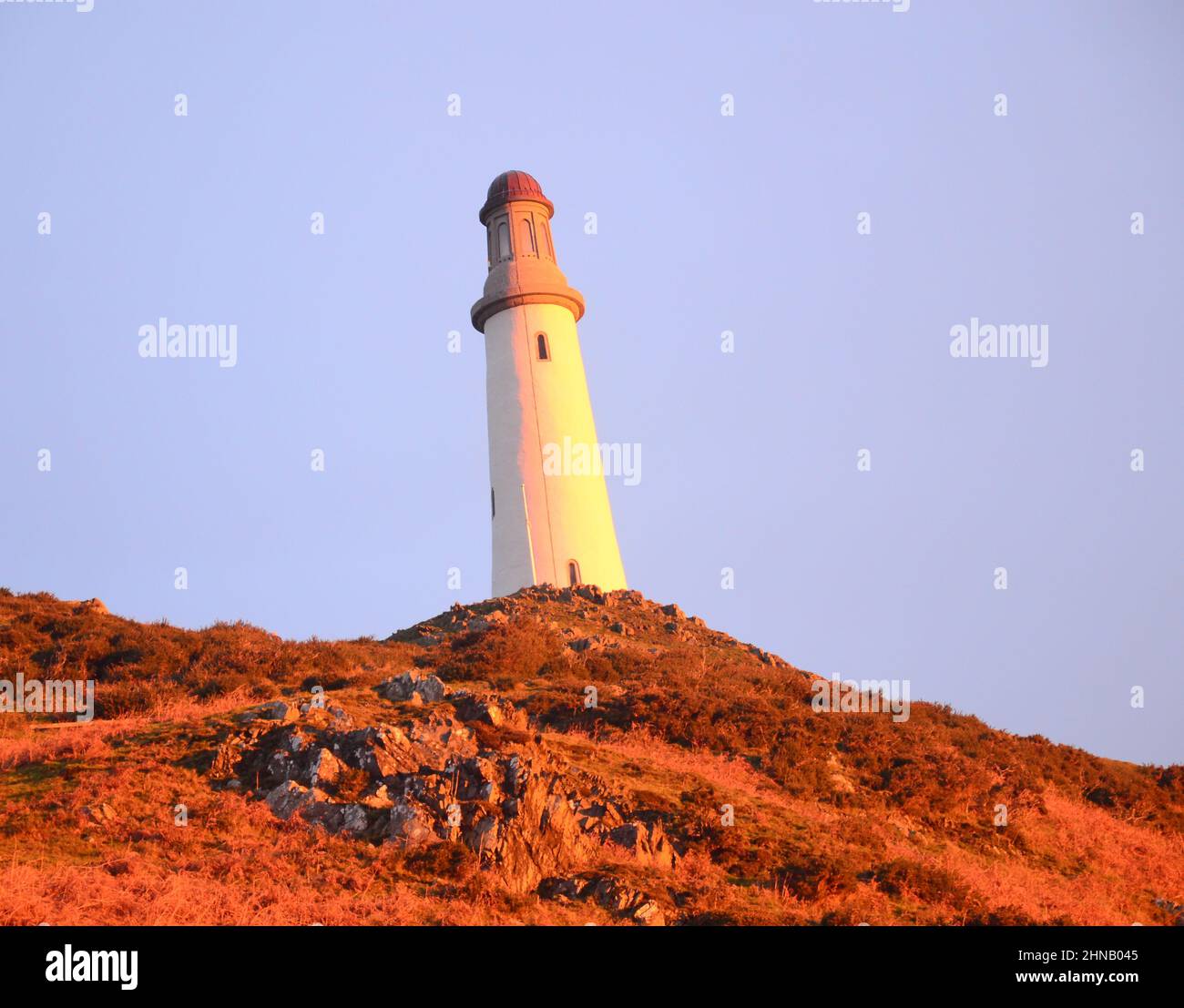 Sir John Barrow or Hoad Monument at the top of Hoad Hill, to the north ...