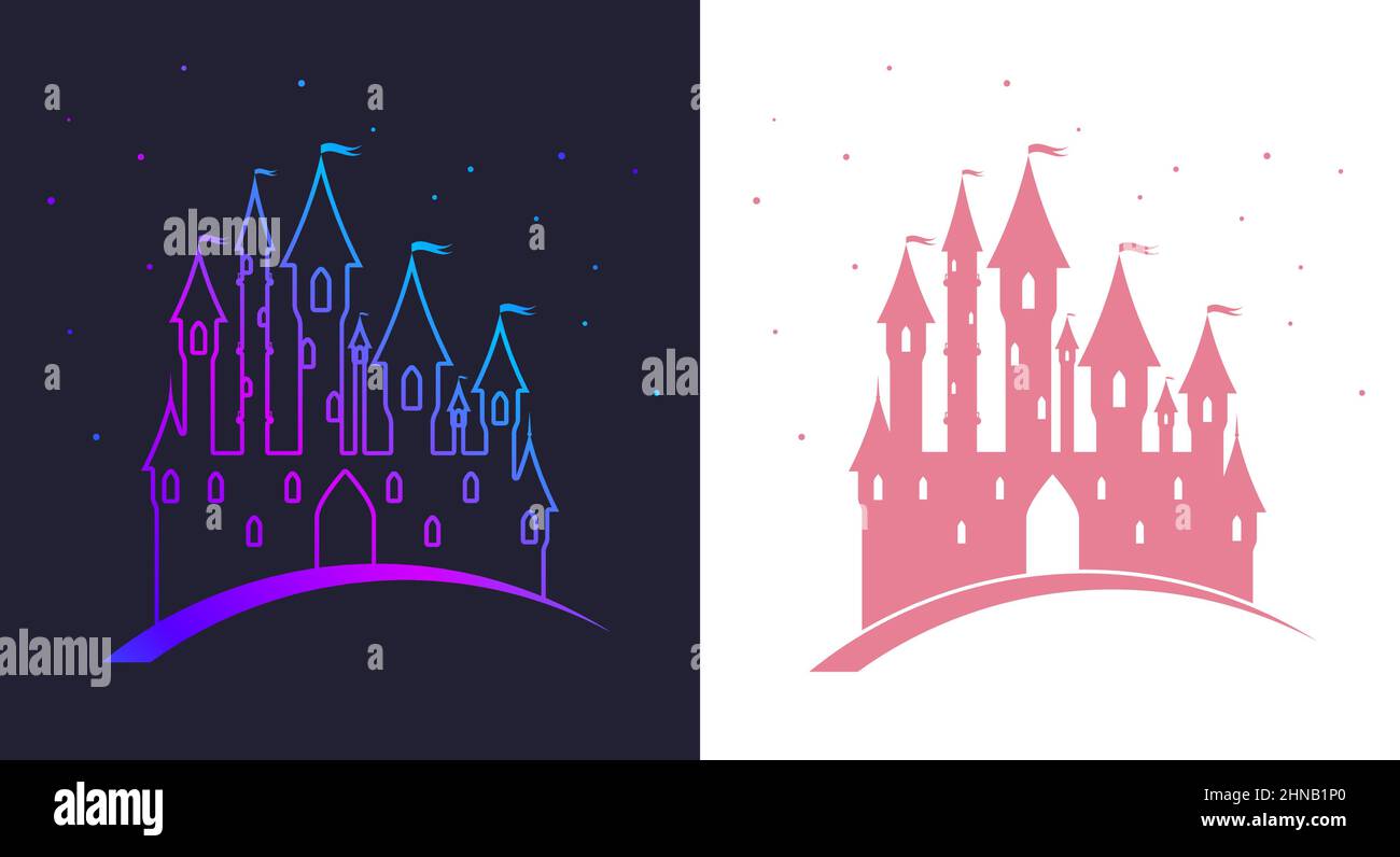 Night view of the royal palace Stock Vector Images - Alamy