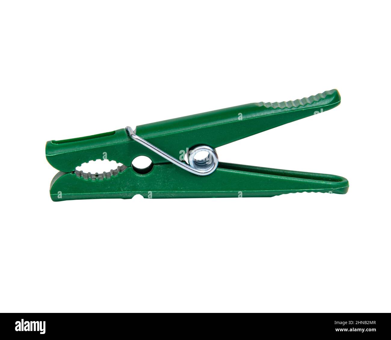 Green clothes pin isolated on the white background Stock Photo Alamy