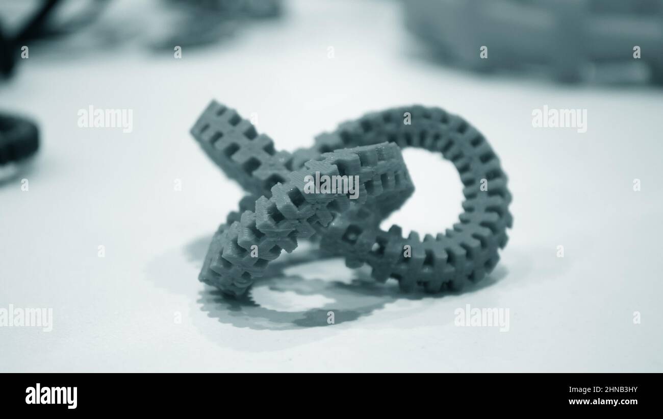 Objects printed by 3d printer Isolated on white background Stock Photo ...