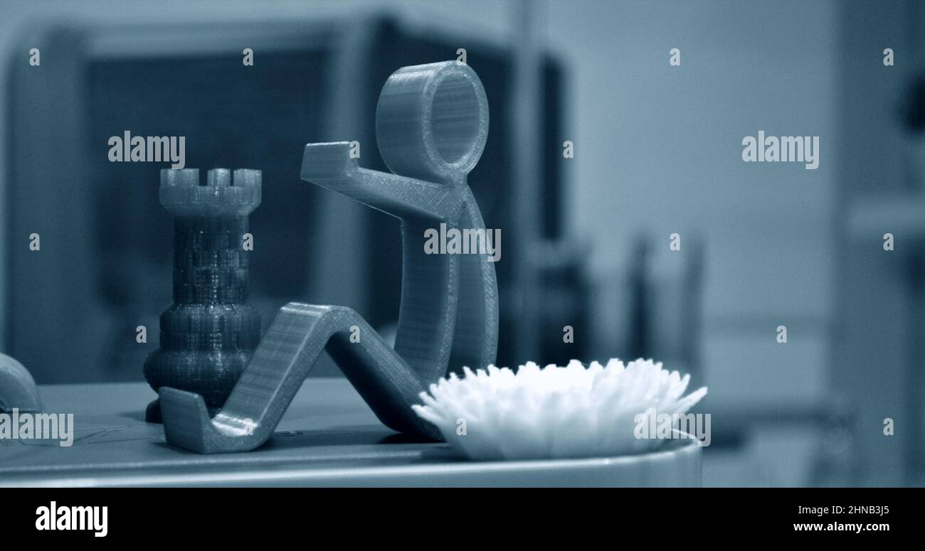 Some abstract isolated object printed on a 3d printer blurred Stock ...