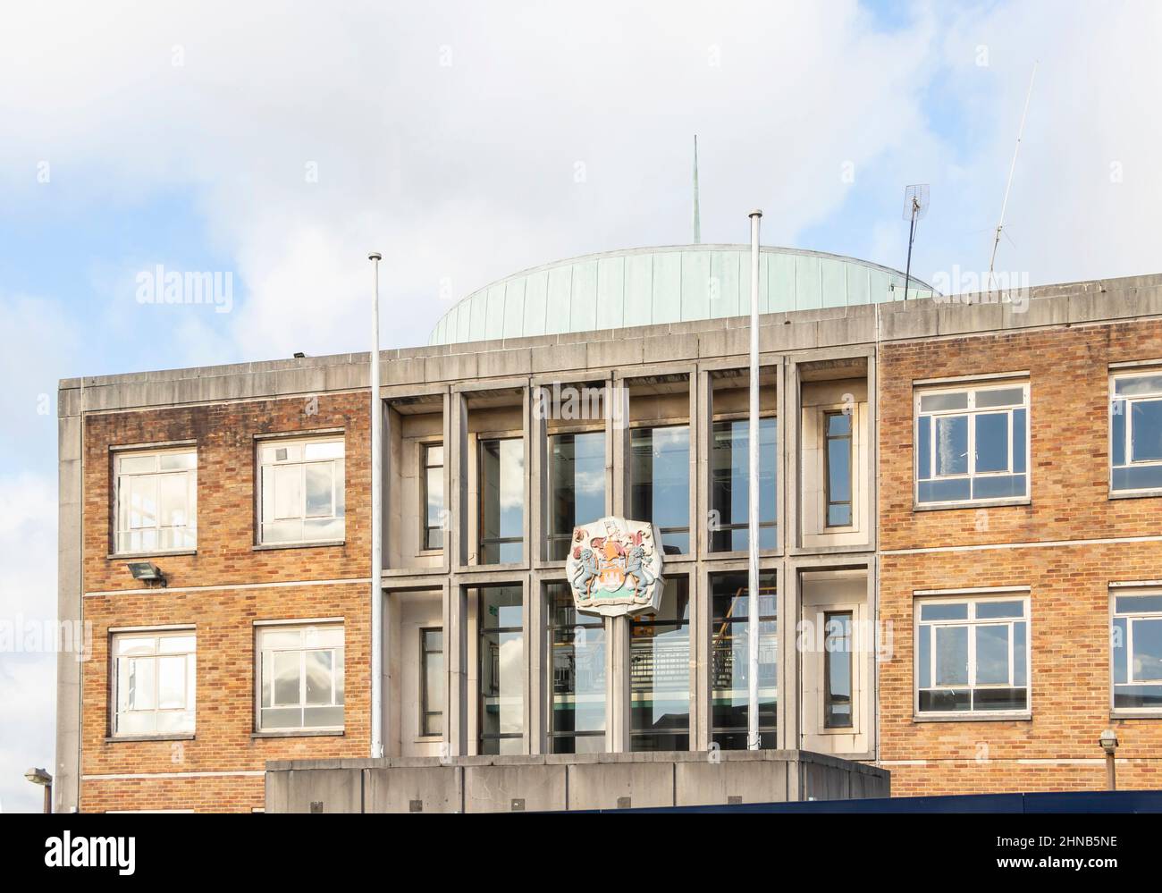 the 1960s mid century modern Newcastle under lyme civic offices prior