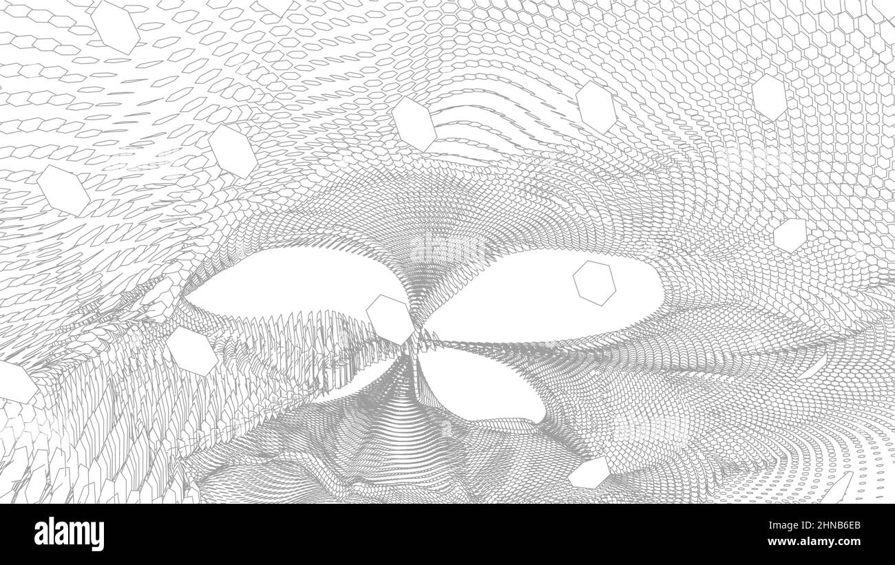 Wireframe landscape on white background. Abstract geometric vector ...