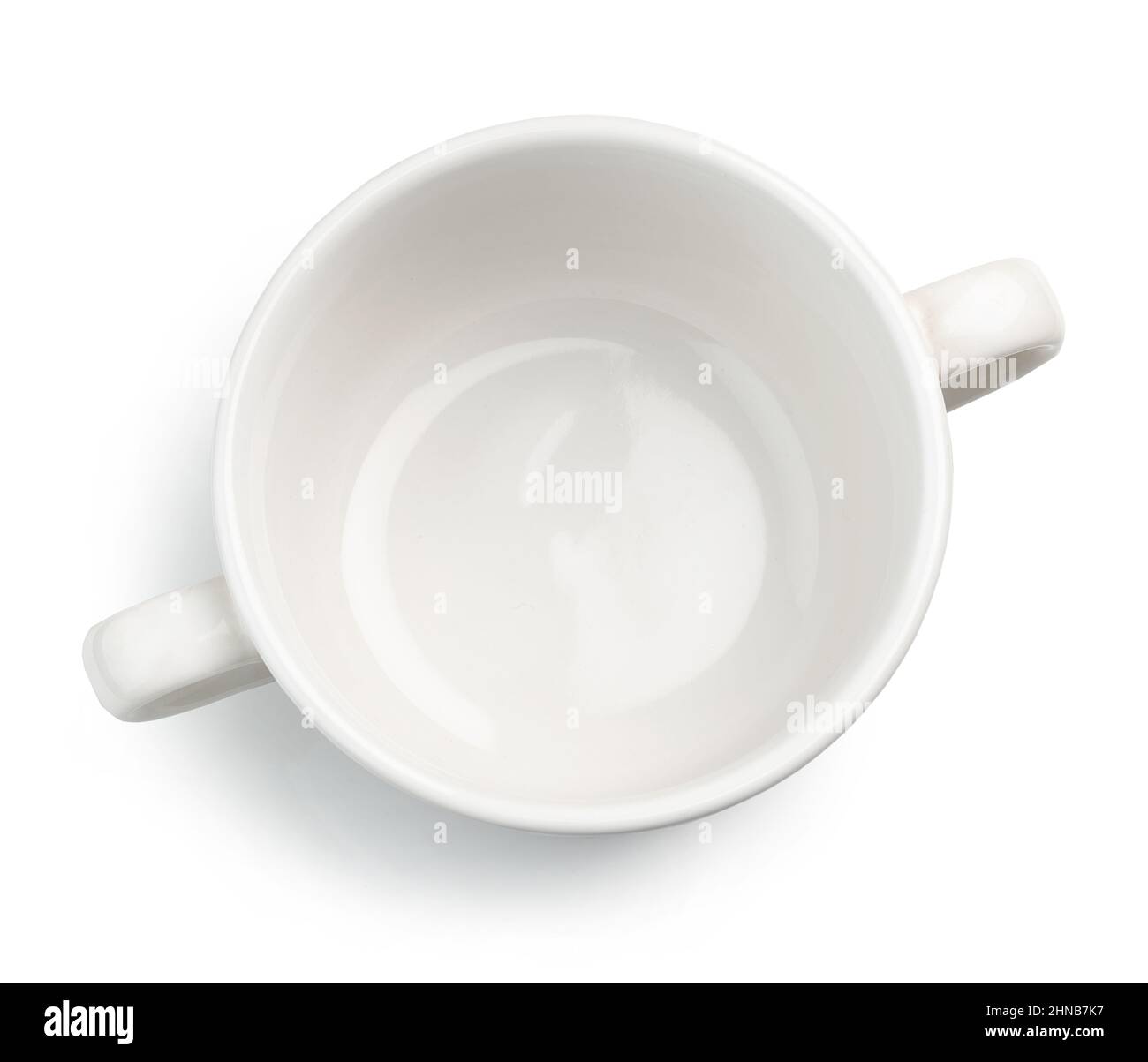 empty white soup bowl isolated, top view Stock Photo Alamy