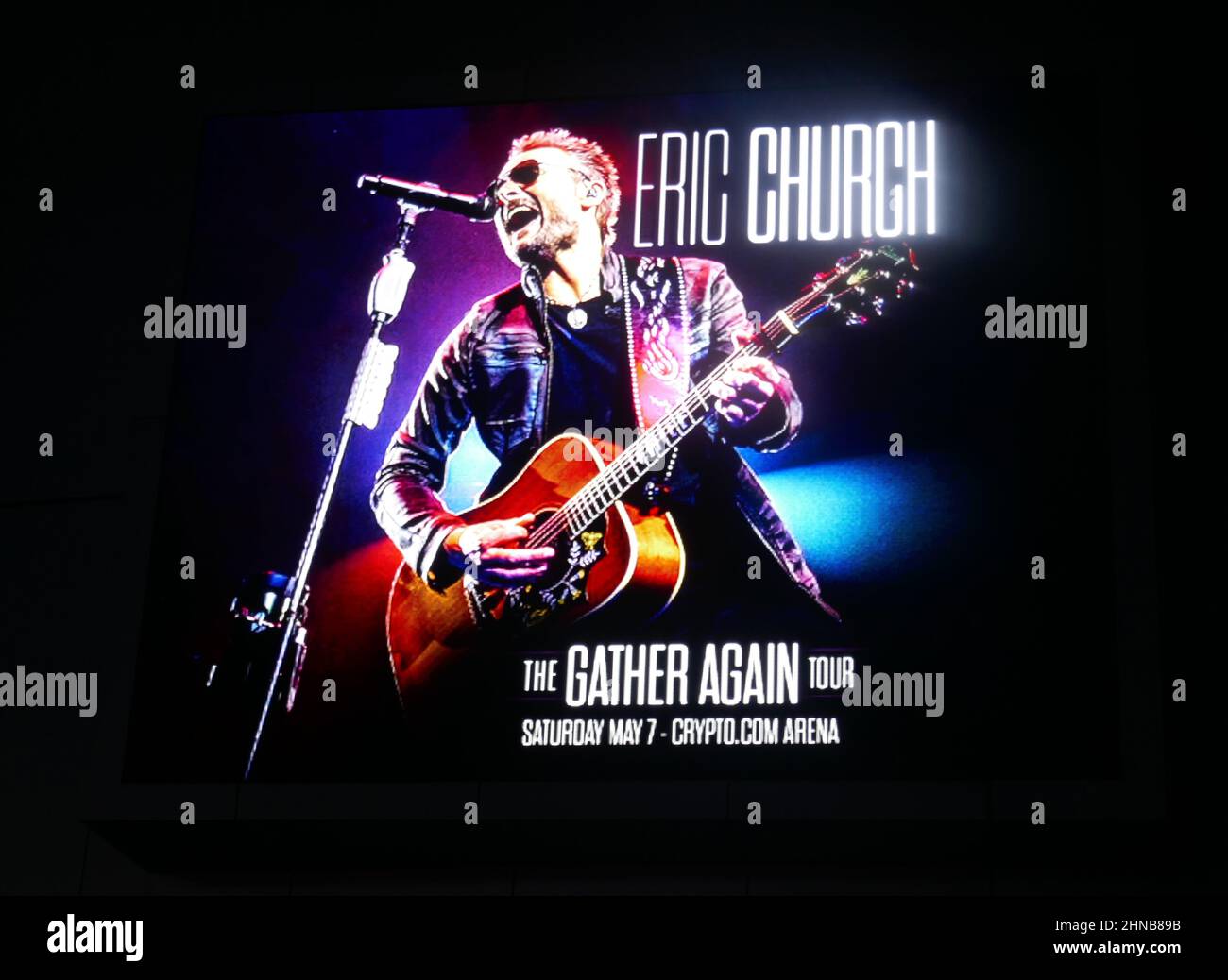 Los Angeles, California, USA 12th February 2022 Eric Church Billboard