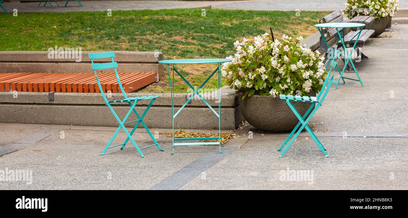 Set of folding wooden garden furniture table and chairs outdoor