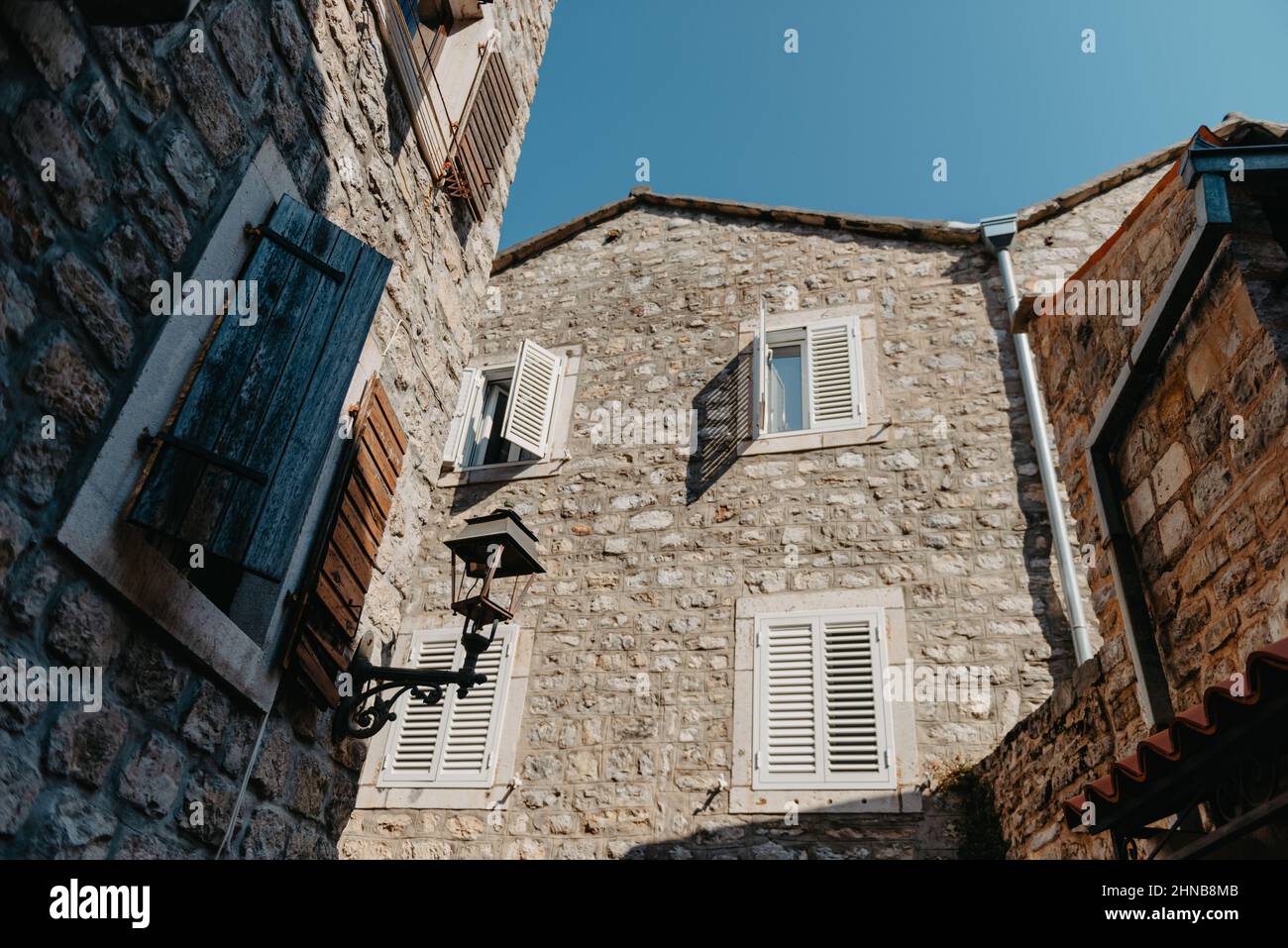 Old Town, Budva, Montenegro. Picturesque square in the well preserved