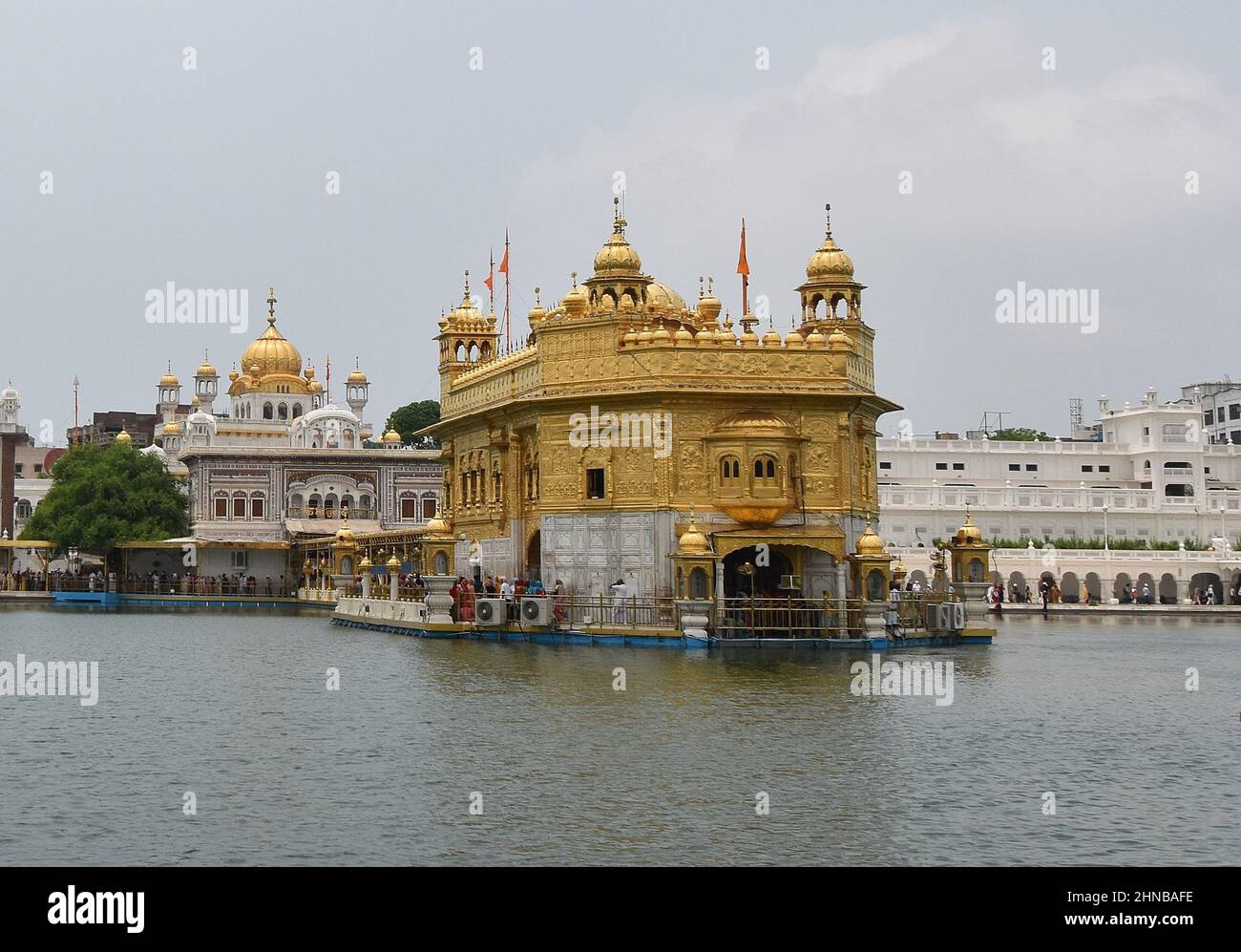 Amritsar, Punjab, India- August 7, 2019- The Golden Temple Complex where the Sikh Golden Temple is located and is the most visited place on Earth. Stock Photo