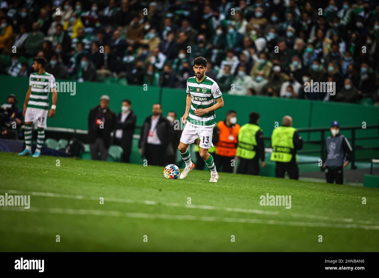 Lisbon, Portugal. 15th Feb, 2022. Lisbon, Portugal, Feb 15th 2022 LUIS NETO OF SPORTING during the UEFA Champions League game between Sporting Lisbon and Manchester City at the Estadio Jose Alvalade in Lisbon Portugal Pedro Loureiro/SPP Credit: SPP Sport Press Photo. /Alamy Live News Stock Photo