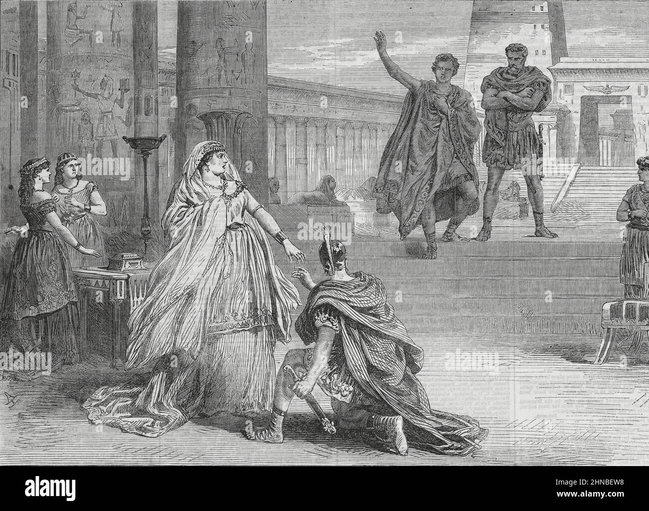 Scene from Shakespeare's Antony and Cleopatra. Stock Photo