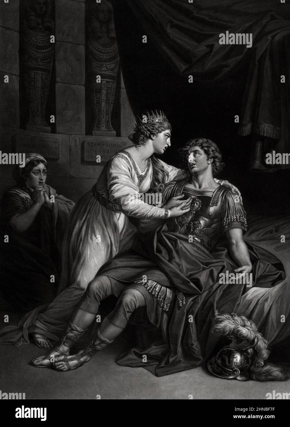 The Death of Mark Antony from Shakespeare's Antony and Cleopatra, Act 4, Scene 15 Stock Photo