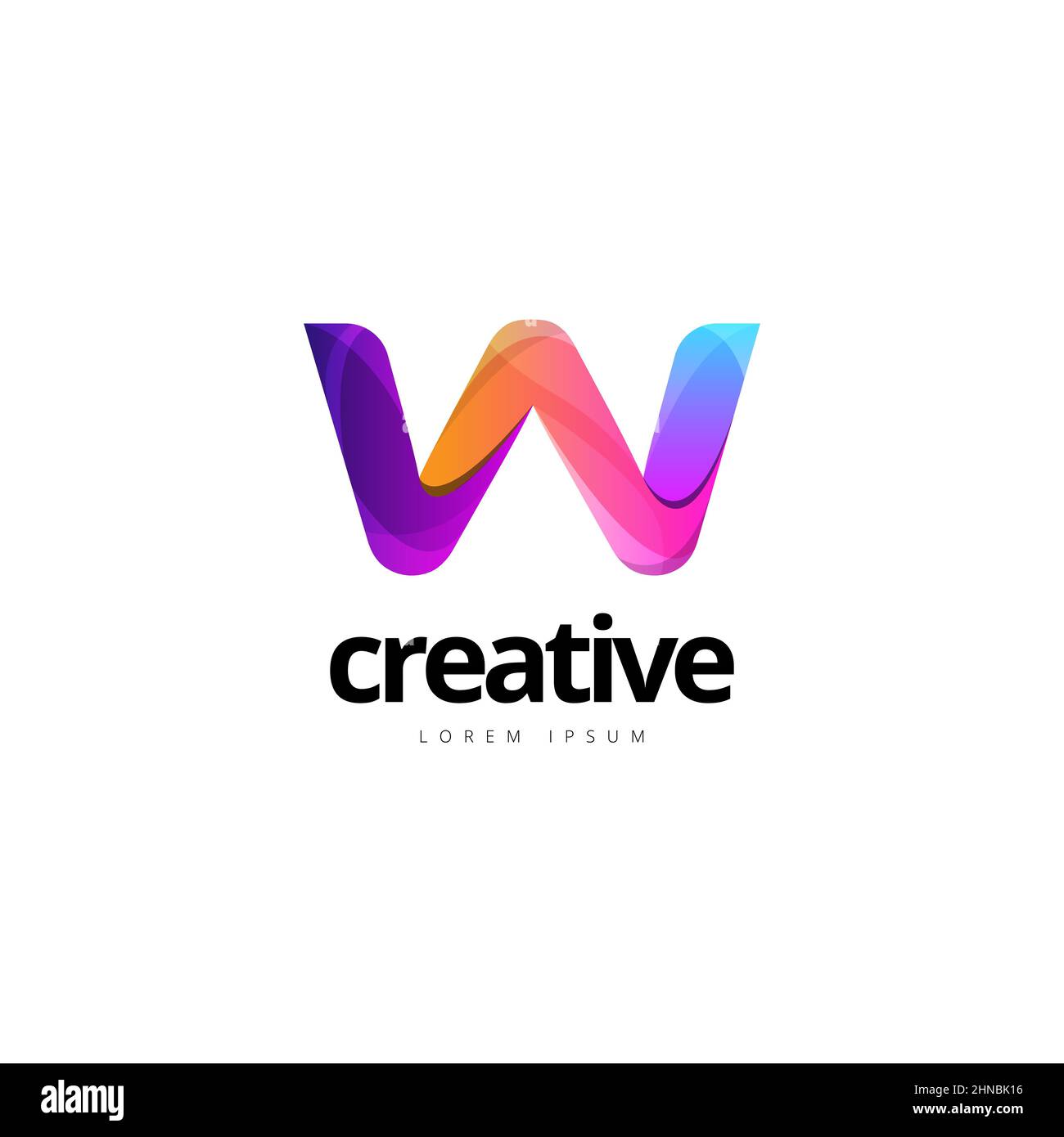 Creative letter w logo hi-res stock photography and images - Alamy
