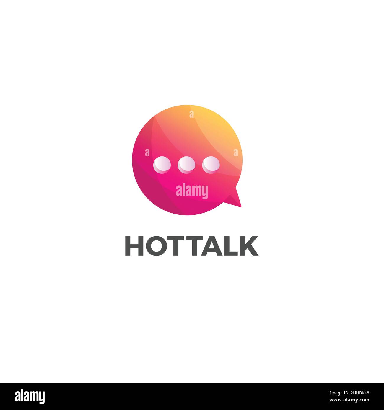 Colorful Gradient Bubble Chat Logo Design Template Stock Vector