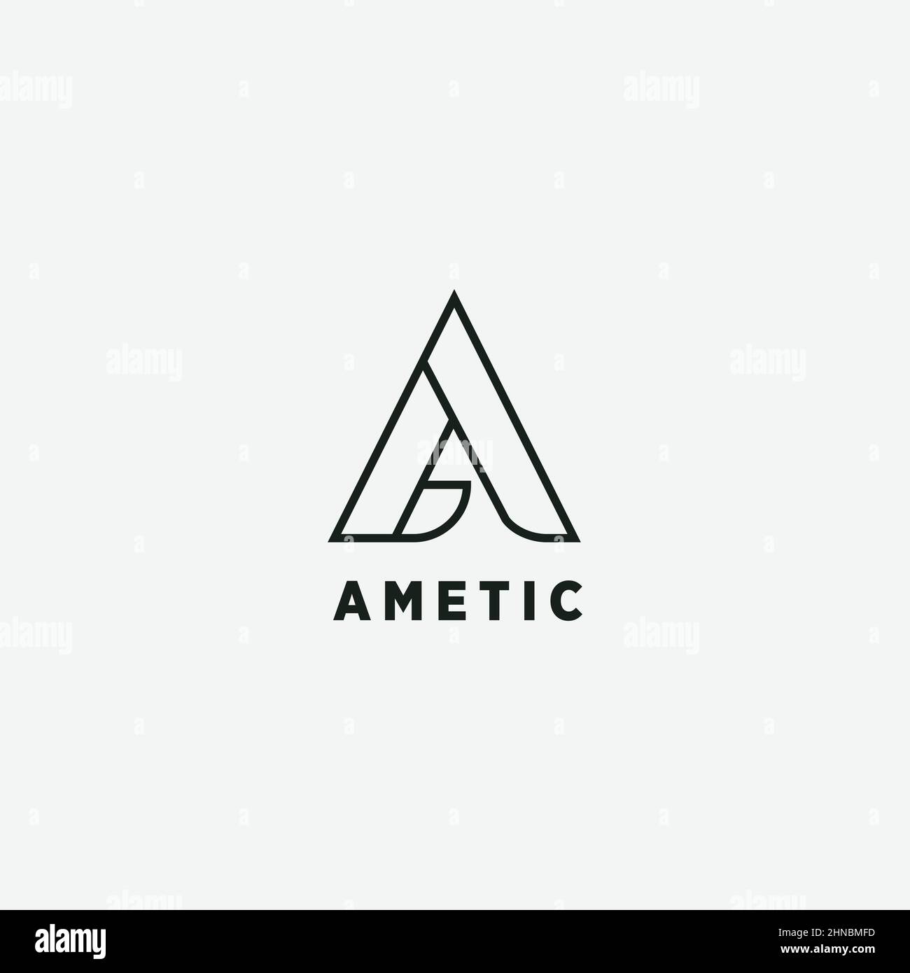Abstract Letter A Triangle Shape Logo Design Template Stock Vector ...
