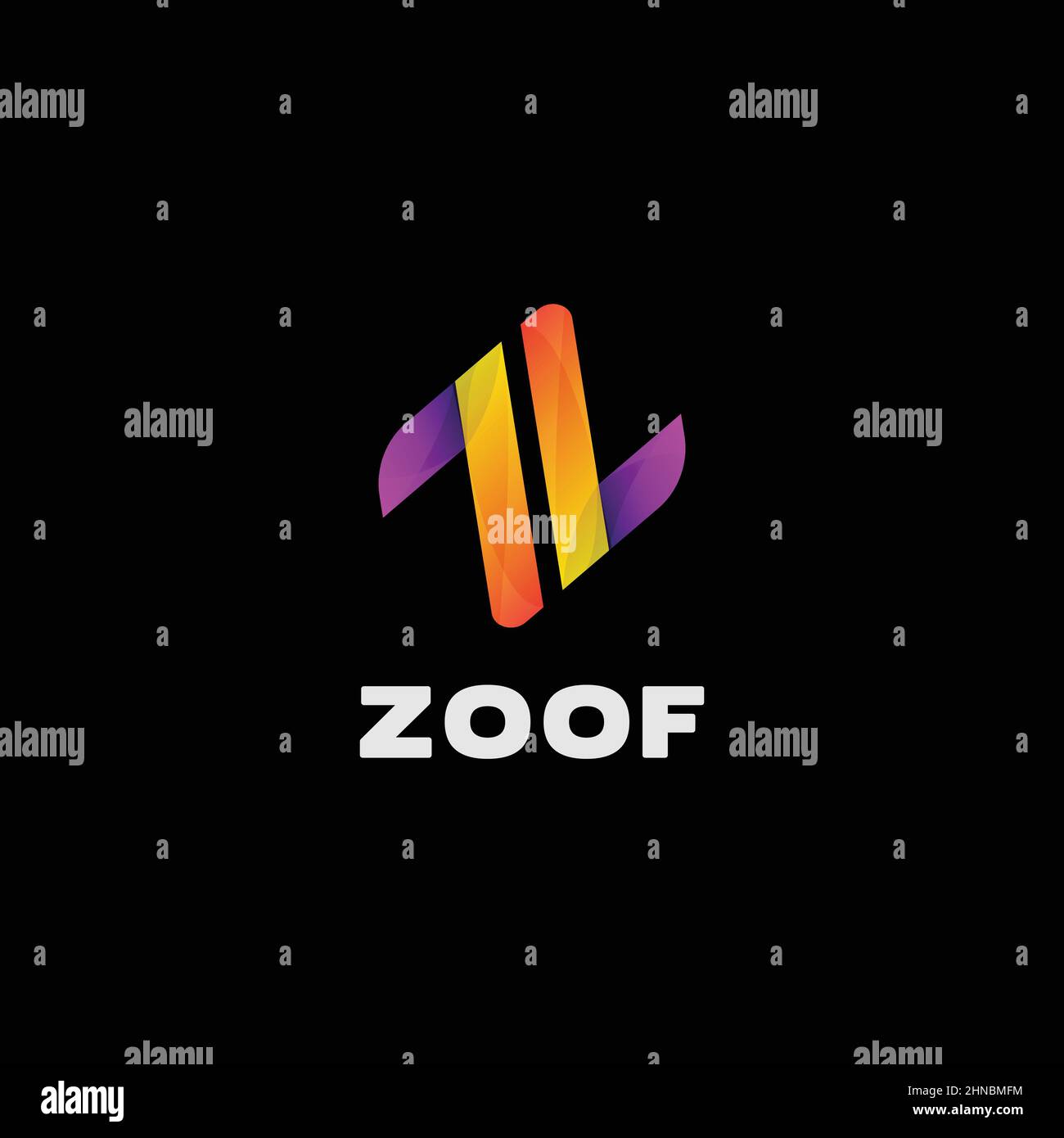 Vibrant Trendy Colorful Abstract Letter Z Logo Stock Vector