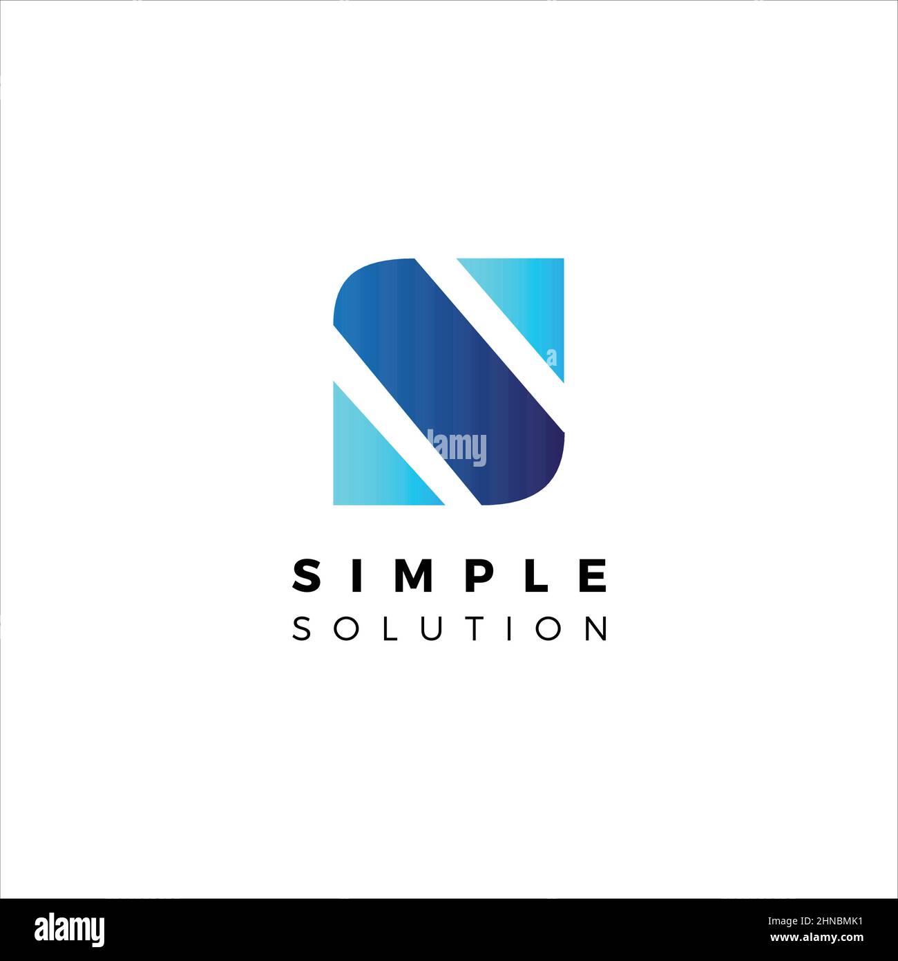Simple Initial Letter S Shape Logo Design Template Stock Vector Image ...