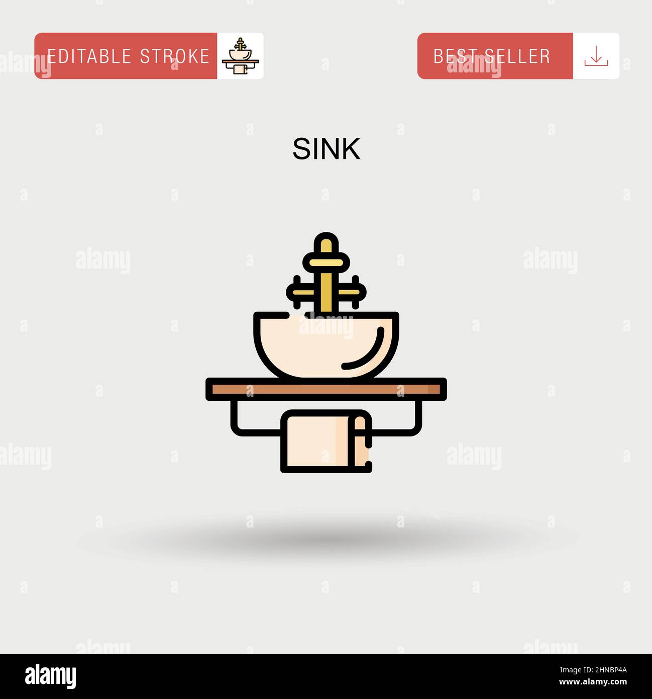 Sink Simple vector icon Stock Vector Image & Art - Alamy