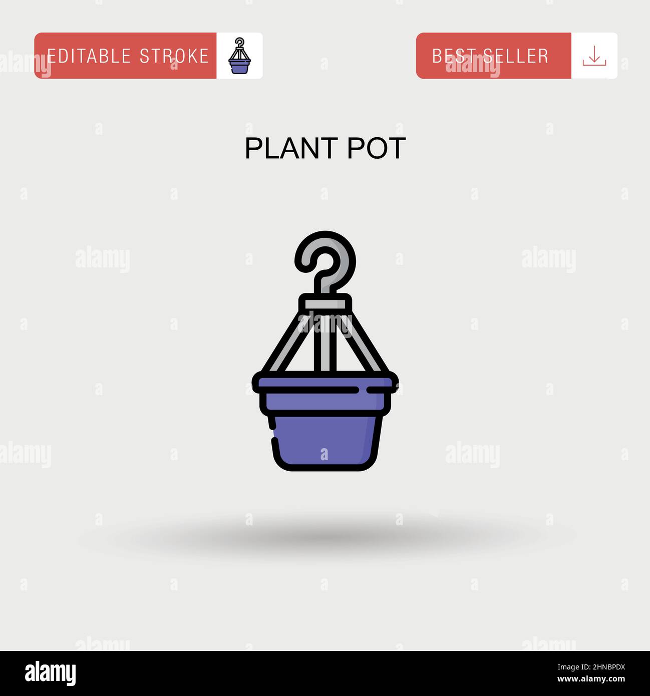 Plant pot Simple vector icon Stock Vector Image & Art - Alamy